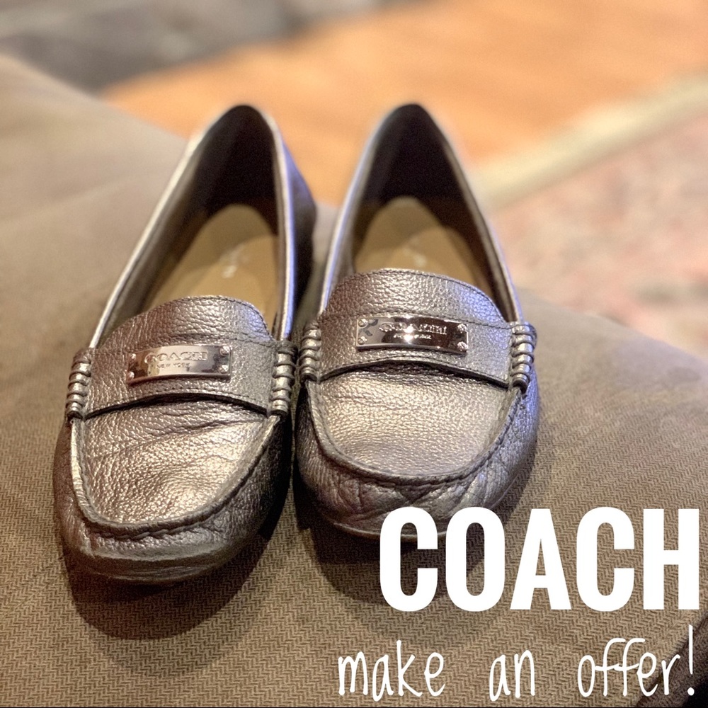 Coach Fredrica Metallic Tumbled Loafer